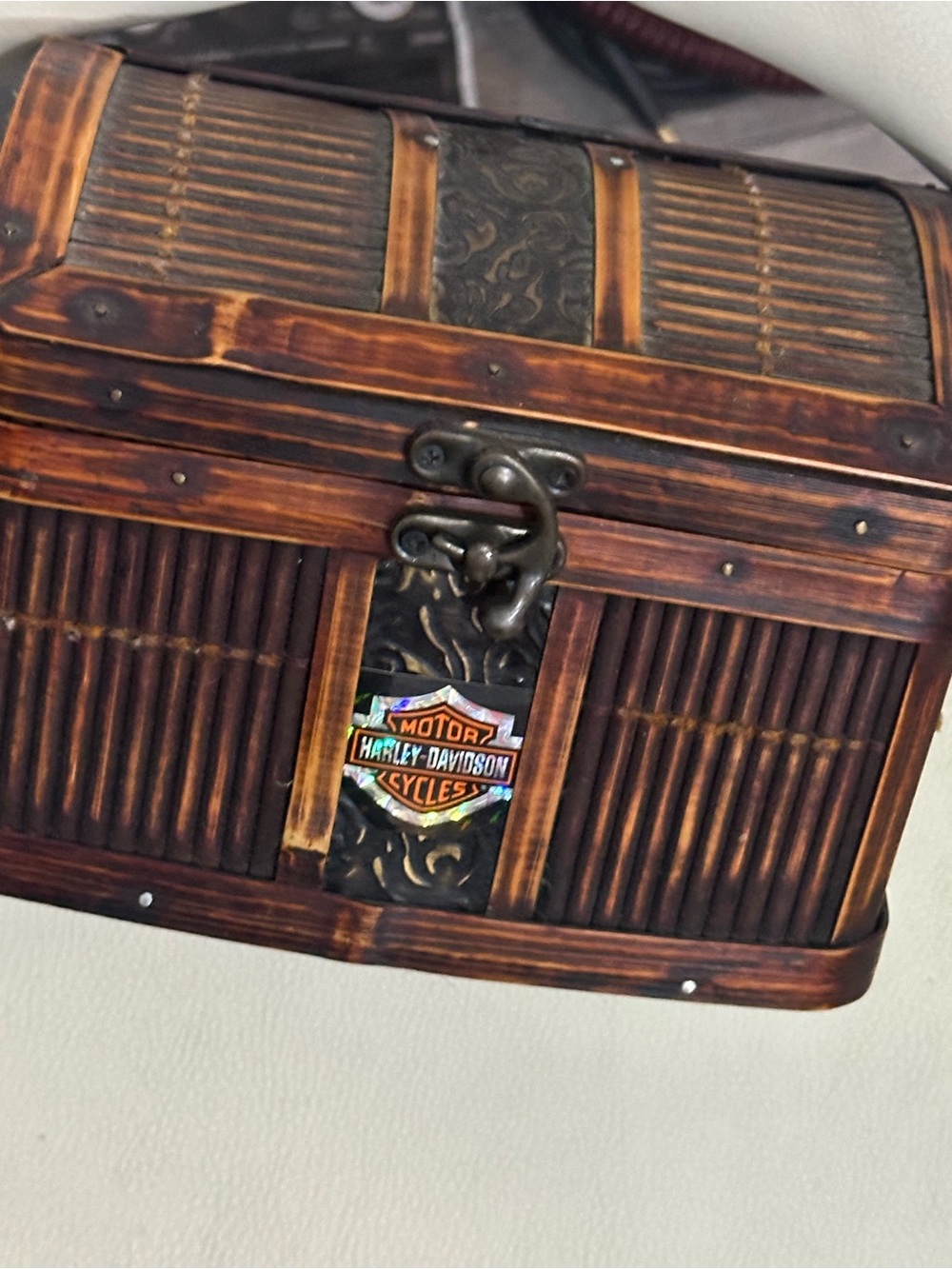 Vintage Harley-Davidson Mini Treasure Chest